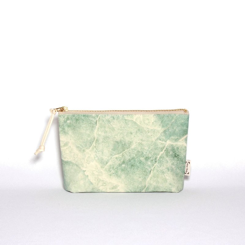[Flash Specials] gift / Cosmetic / Pencil / admission package / zipper bag _ thick canvas - Jade - Toiletry Bags & Pouches - Cotton & Hemp Green