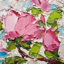 ArtSenya によるバラの花の厚塗り油絵花のアートワーク ギフト