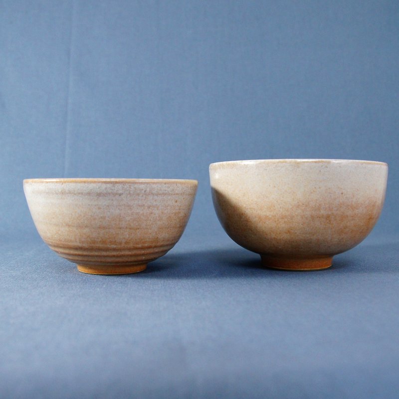 Dusk bowl, rice bowl, tea bowl - capacity about 350, 280ml - ถ้วยชาม - ดินเผา สีส้ม