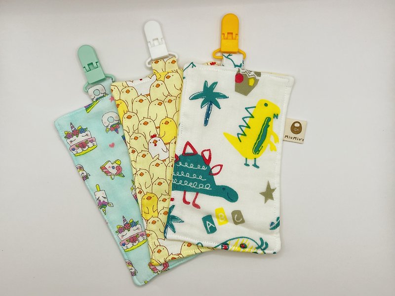 Can be shipped in 3 days Kindergarten handkerchief eight-ply gauze handkerchief clip - Bibs - Other Materials 