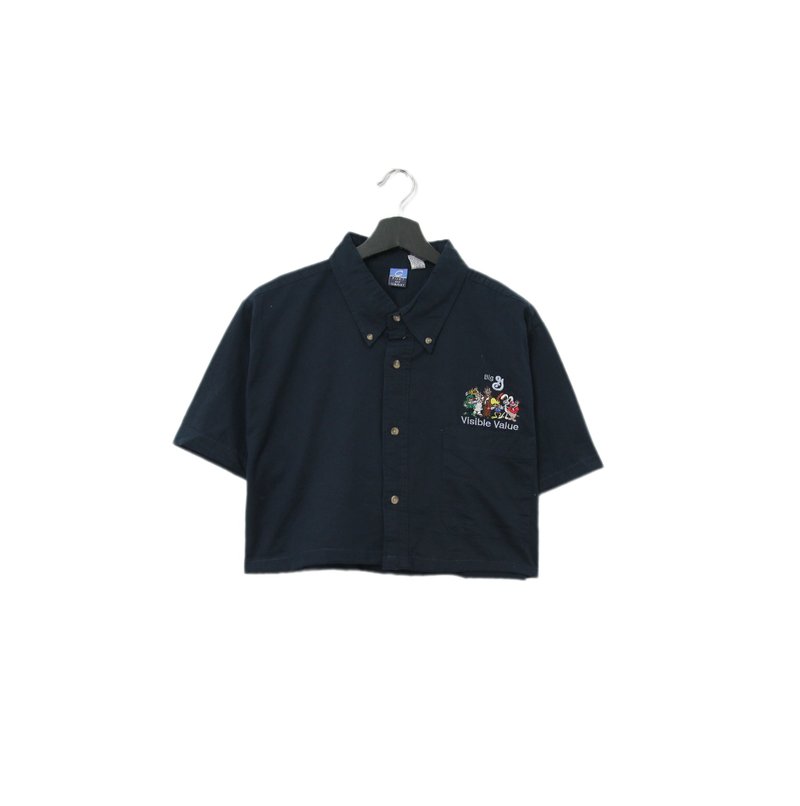 Back to Green-再製短板刺繡襯衫 彩色精靈 wt-32//vintage shirt - 女襯衫 - 棉．麻 