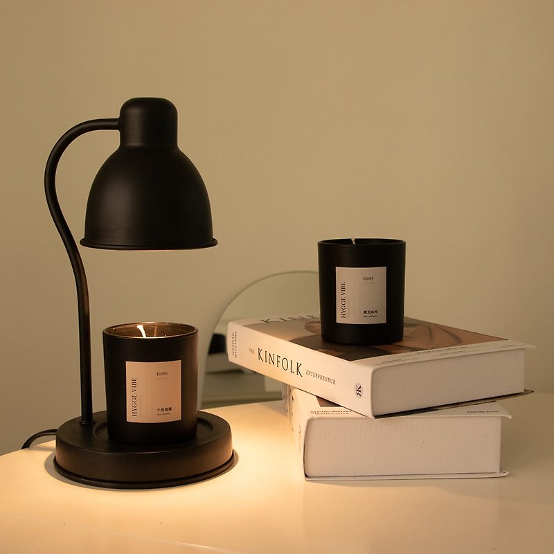 HyggeVibe/ノルウェーの夜景フレグランス蝋ランプ調節可能な夜の光溶けた蝋ランプ - 照明・ランプ - 金属 ブラック
