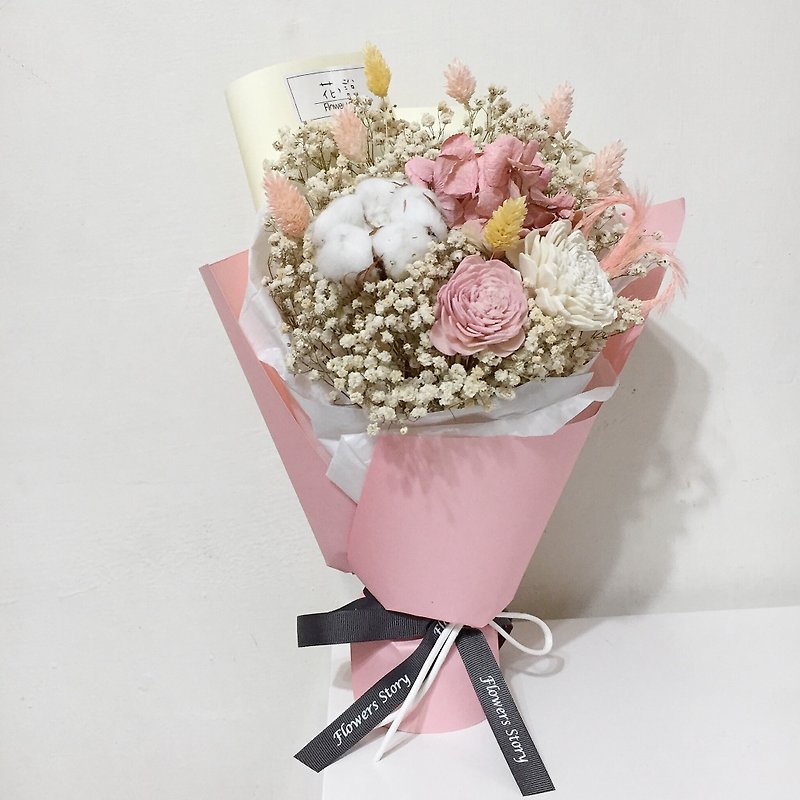 / Dry Flower / Contrast Love Bouquet-Pink - Dried Flowers & Bouquets - Plants & Flowers 