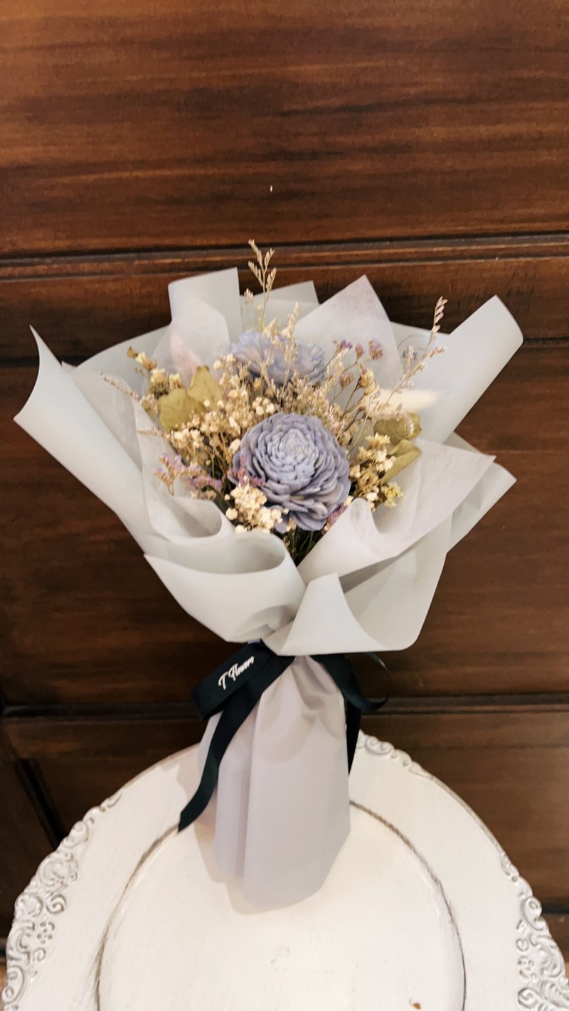 Dry bouquet/small bouquet/small holiday bouquet - ช่อดอกไม้แห้ง - วัสดุอื่นๆ สึชมพู