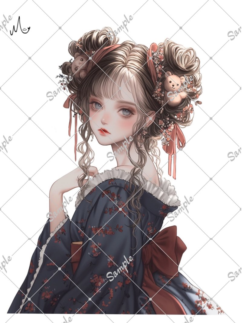 オリジナル人物ステッカー - 貼紙 - 紙 