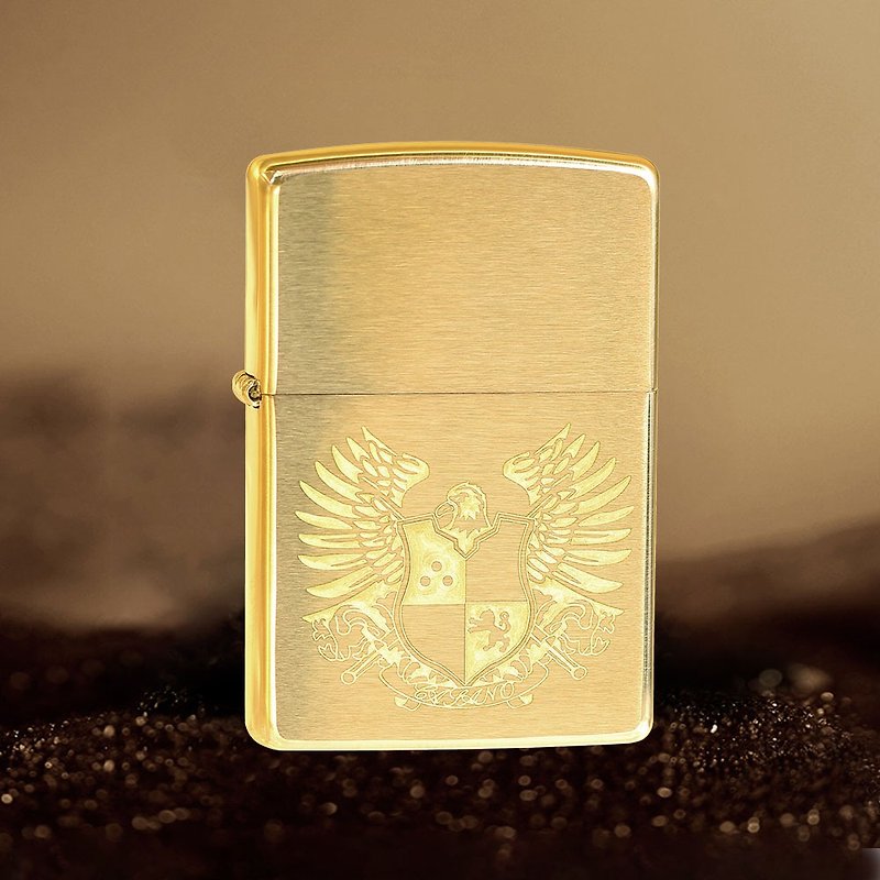 [ZIPPO Official Flagship Store] Underworld Lawyer Vincenzo (Brushed Texture) Windproof Lighter 204B-168 - Other - Copper & Brass Gold