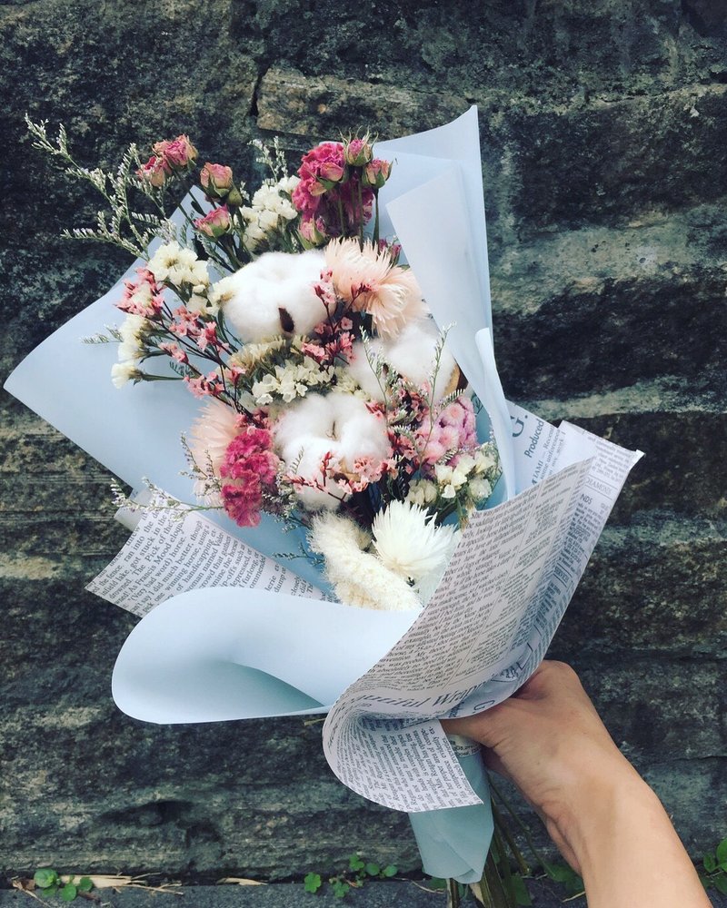 【花束】絕美色系花束|粉系|節日送禮|求婚|週年|永生花|乾燥花 - 乾燥花/永生花 - 植物．花 粉紅色
