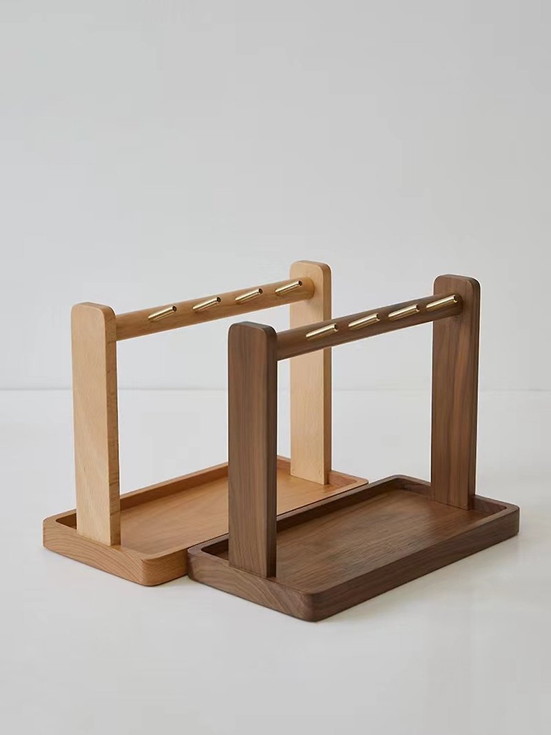wooden storage rack/ walnut, beech/ desk organizer - Shelves & Baskets - Wood 