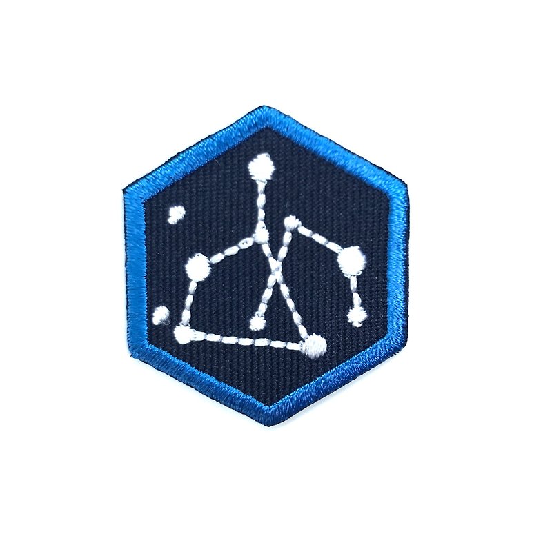 Star  patch - เข็มกลัด/พิน - งานปัก สีน้ำเงิน
