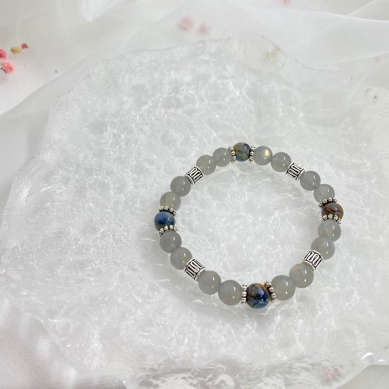 Long live the new product! Labradorite and Peter Stone original crystal bracelet - Bracelets - Crystal Gray