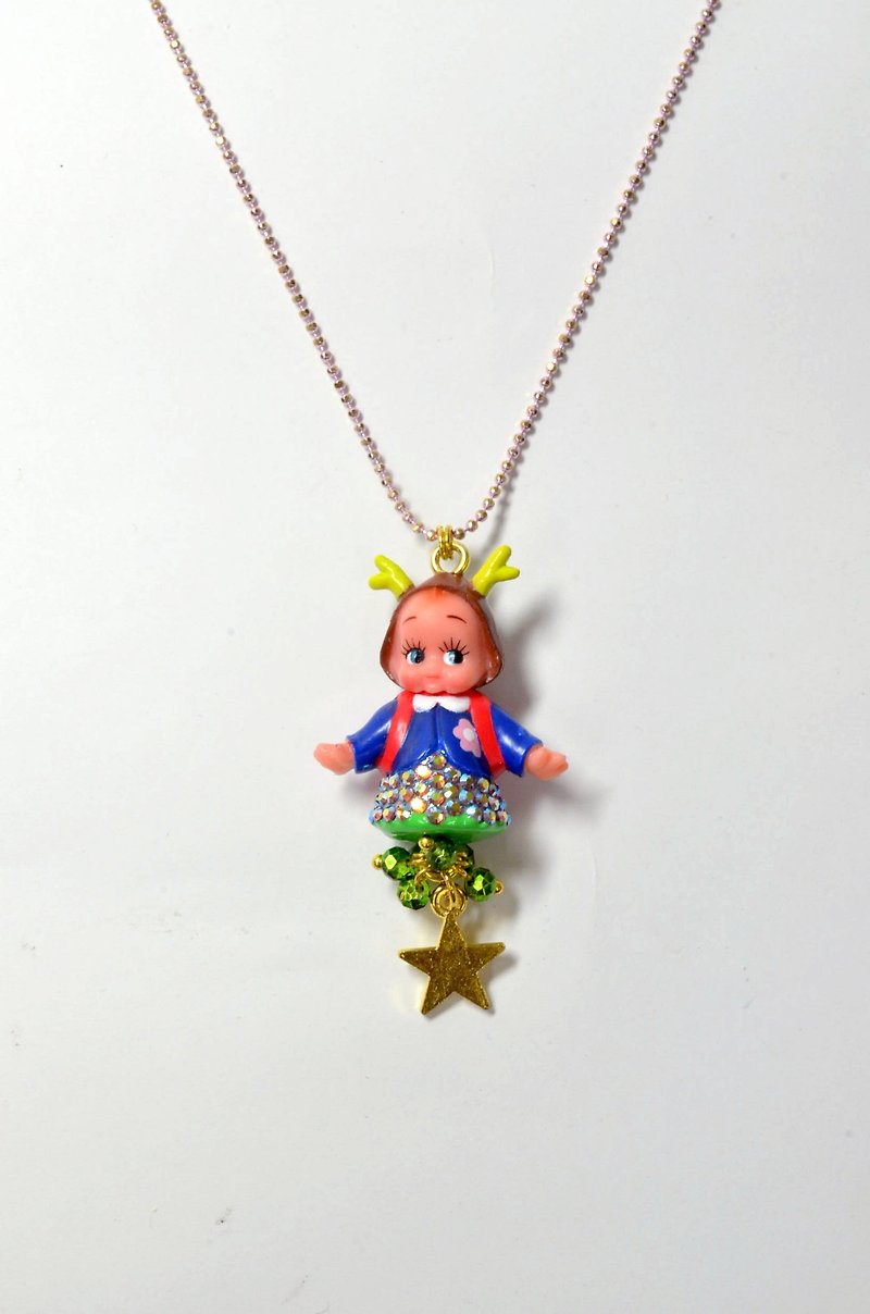 TIMBEE LO Santa Claus Christmas Deer Baby BB Little Angel Necklace Necklace