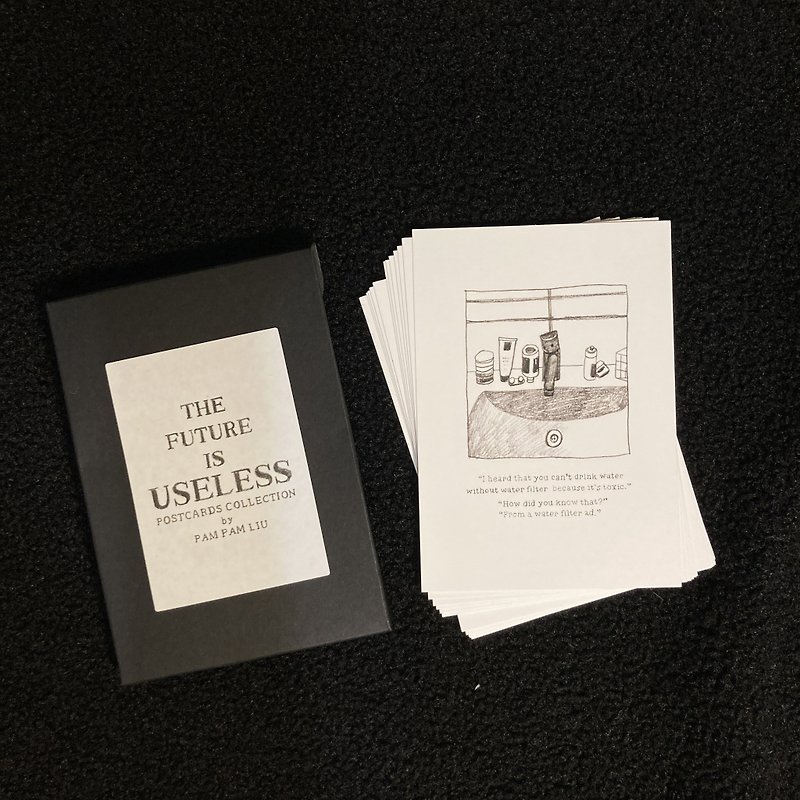There is no use for the future postcard set of 12 English versions - Cards & Postcards - Paper 