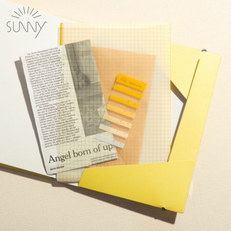 IROHA PUBLISHING | SUNNY Timeless Log Folder A5 - Yellow - Folders & Binders - Other Materials Multicolor