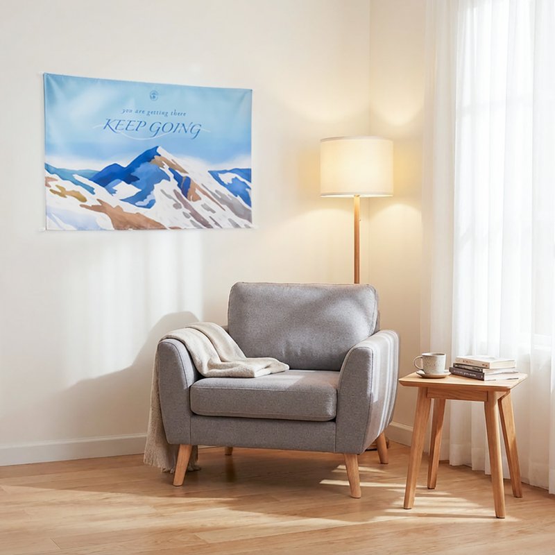 【KEEP GOING】Taiwanese Forest Wall Tapestry - Posters - Other Materials Blue