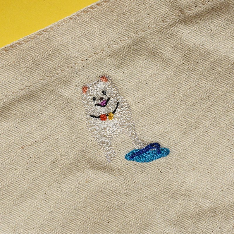 Customized embroidery canvas bag Daily - กระเป๋าแมสเซนเจอร์ - วัสดุอื่นๆ 