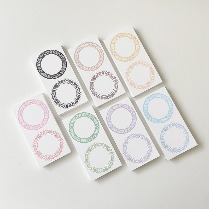 Lotus round doily scrapbook notepads paper - 便條紙/便利貼 - 紙 