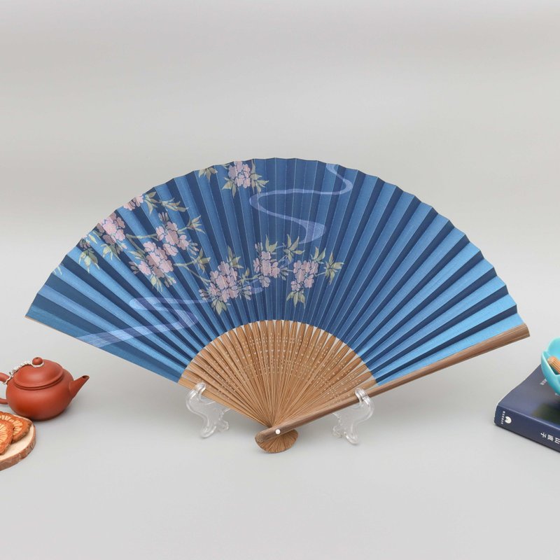 京都花朵京扇子-流水櫻花 - 扇子 - 紙 