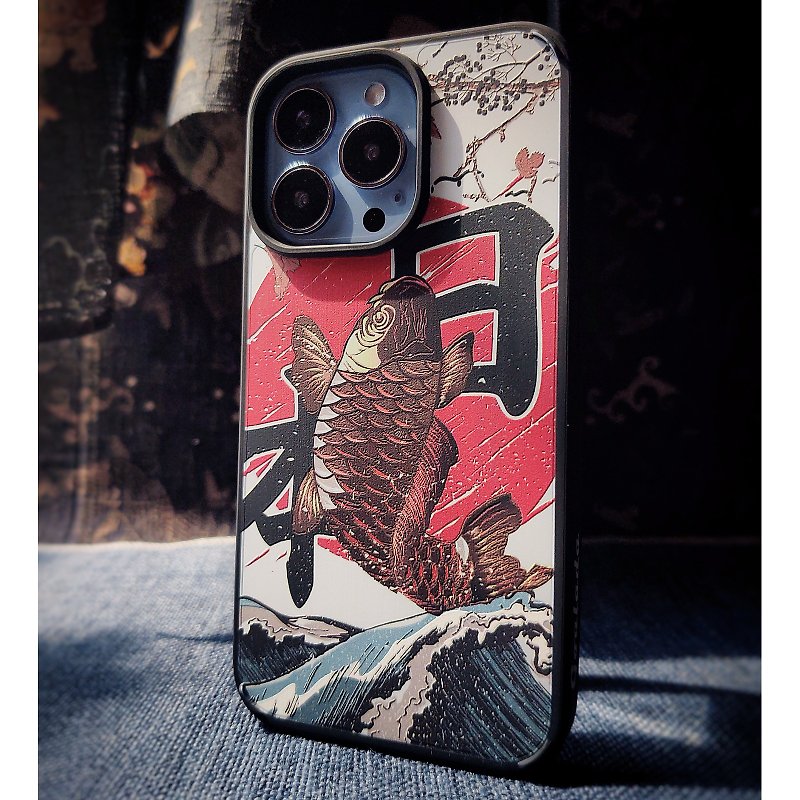 壓克力 手機殼/手機套 多色 - iPhone13手機殼 浮雕-日本鯉 13pro 13promax 防摔保護殼