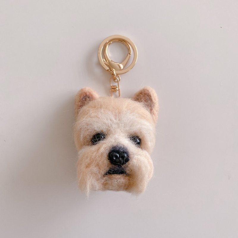 ขนแกะ หมอน - Custom-Pet Dog Wool Felt Head/Yorkshire/Key Ring/Pin