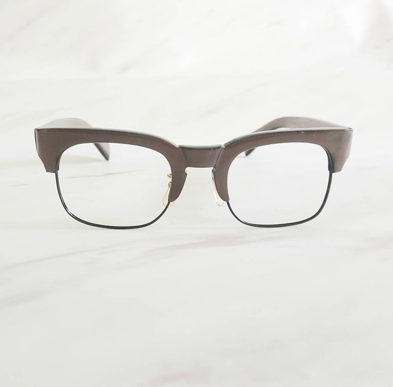 1960's Deadstock 12KGF Special Eyebrow Metal Antique Glasses Made in Japan in the Popular Era - กรอบแว่นตา - วัสดุอื่นๆ 