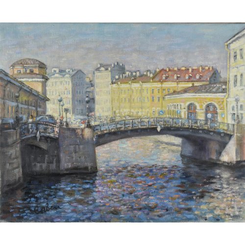 圣彼得堡绘画 城市景观 Petersburg Painting Cityscape Original Art 油畫原作 City Landscape