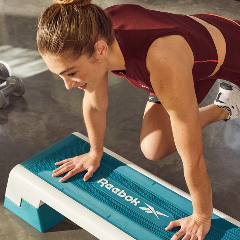 【リーボック】ステップ - オリジナル クラシック フィットネス ステップ - ティール - トレーニング用品 - プラスチック ブルー