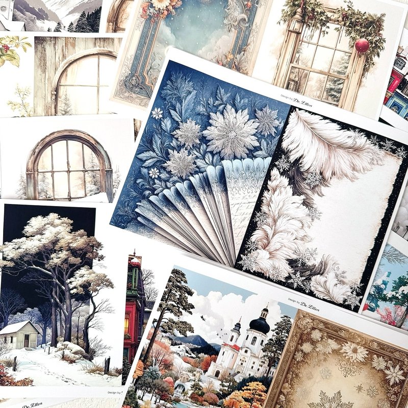 Z728+Z729+Z730+Z731+Z732+Z733 - 多種背景設計 - 貼紙 - 紙 