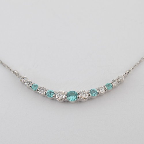パライバトルマリン、ダイヤモンドネック プラチナ - ショップ JEWELRY