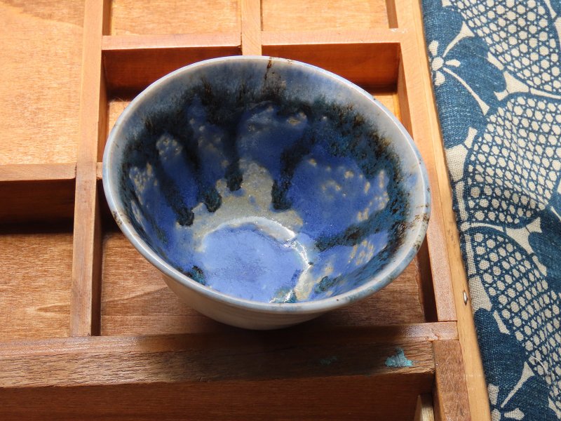 藍釉小碗 - 碗 - 陶 藍色
