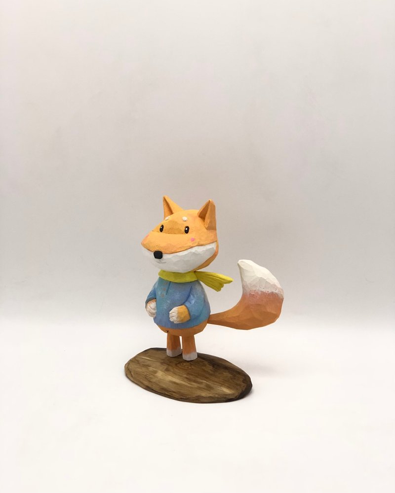 Winter fox - 擺飾/家飾品 - 木頭 