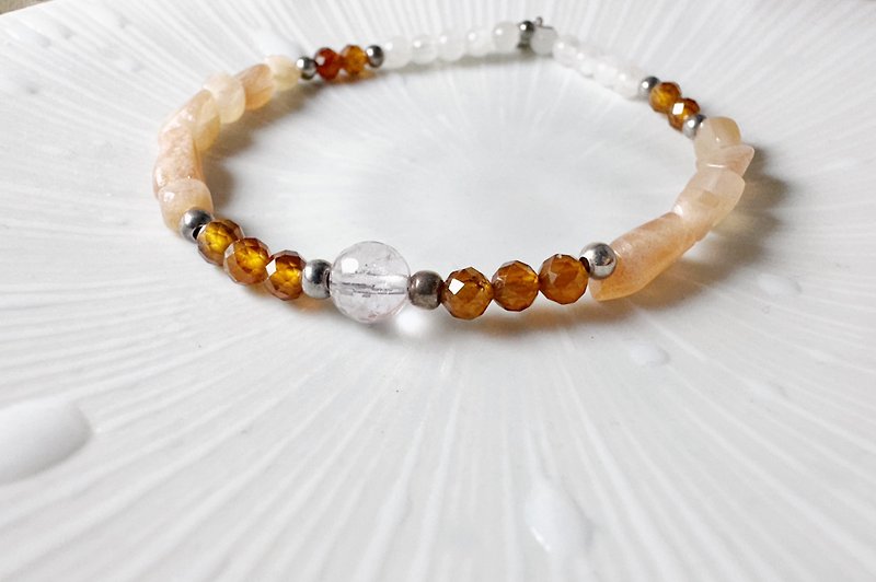 ::Welfare Society::MH Natural Stone Series_Sunflower_Sun Crystal - Bracelets - Crystal Orange
