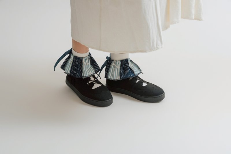 [Little Flower Sewing Room] Cloud Swirl Cuff Accessory | Floral Fabric | Statement Sleeve Cuffs | Gift Exchange - Socks - Cotton & Hemp Multicolor