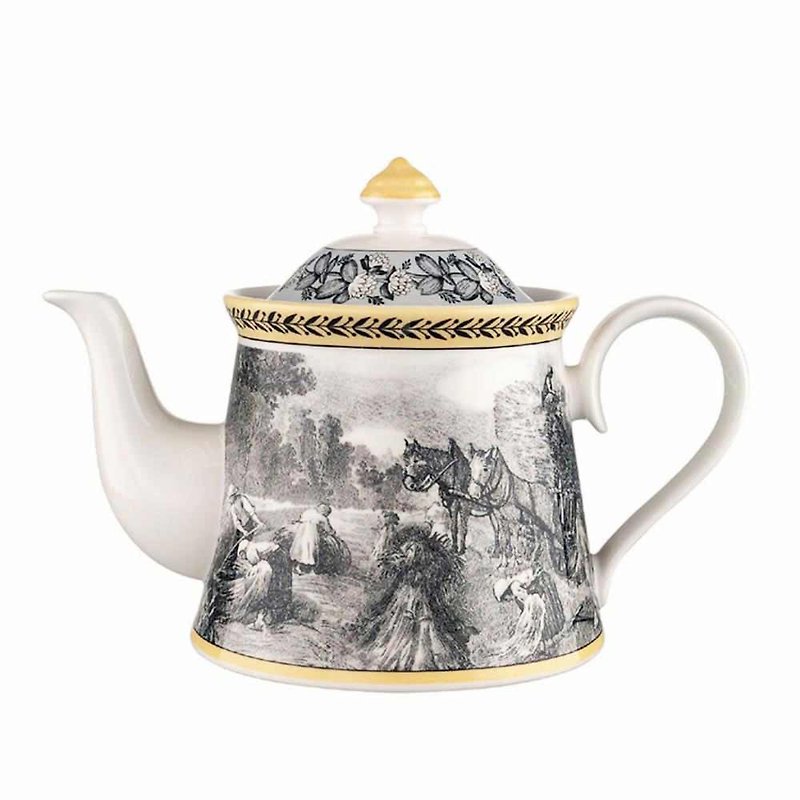 奧頓系列-1.1L花茶壺-Ferme田園風情 - 咖啡壺/咖啡器具 - 瓷 黃色