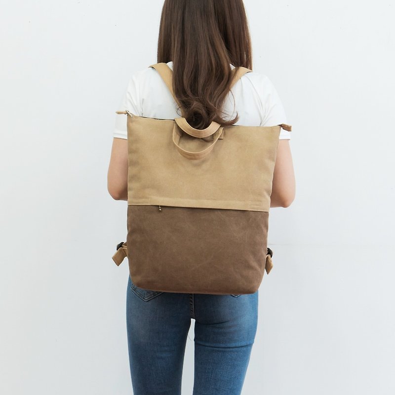 Handmade Womens Laptop Backpacks - Backpacks - Genuine Leather Multicolor