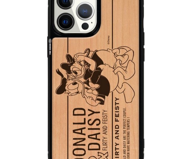 ディズニー ドナルドダック iPhone 15 Pro 天然木 保護ケース ケース