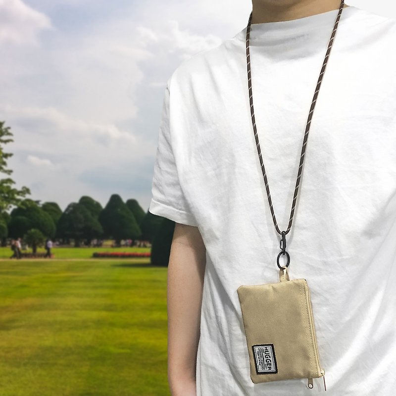 HUGGER Multifunctional Portable Pouch - กระเป๋าใส่เหรียญ - ไนลอน สีกากี
