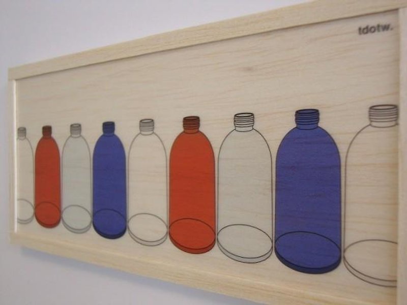 bottles - 牆貼/牆身裝飾 - 木頭 