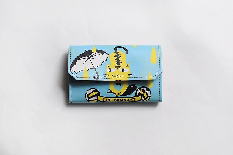 Handmade Paper Purse - Cat boss - กระเป๋าใส่เหรียญ - กระดาษ สีน้ำเงิน