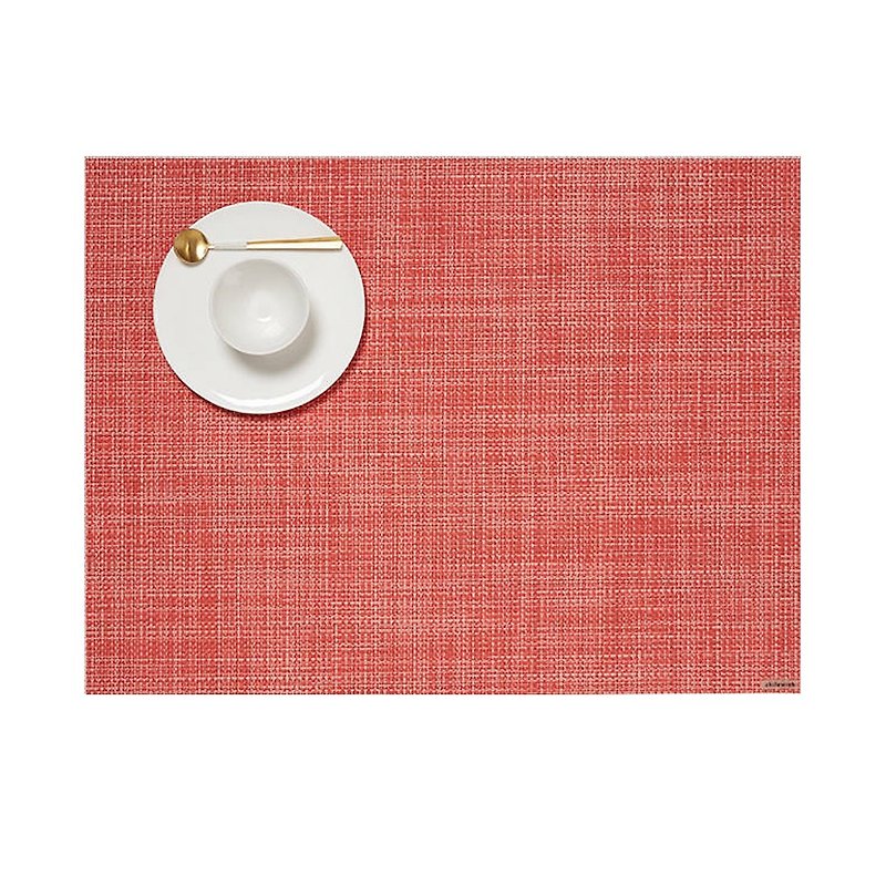 細籃網編 Mini Basketweave 餐墊36 × 48 cm-番石榴紅 GUAVA - 餐桌布/桌巾/餐墊 - 塑膠 紅色