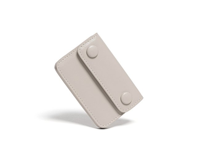 ★lemasque★ Dot 3-tier accordion coin card wallet pale lemo DOT Accordion Coin & Card Wallets warm gray - Shop LEMASQUE