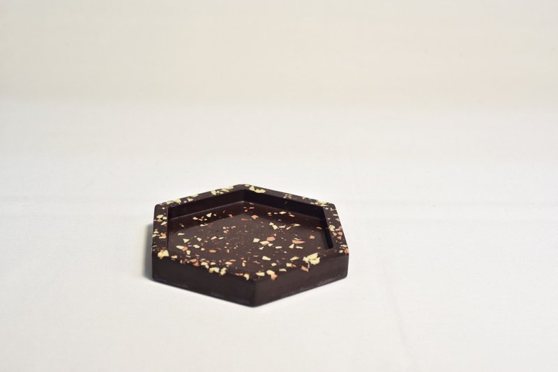 Chocolate geometric plate - ชั้นวาง/ตะกร้า - ไฟเบอร์อื่นๆ 
