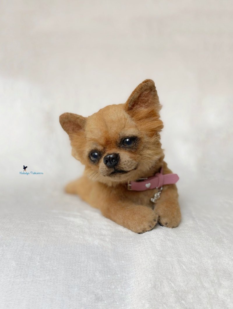 realistic toy chihuahua puppy/dog - ตุ๊กตา - เส้นใยสังเคราะห์ สีนำ้ตาล