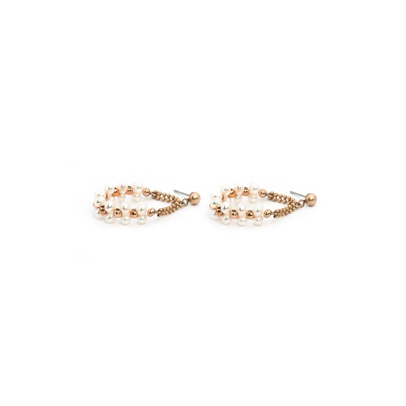 Entwine - Wrap earrings - Earrings & Clip-ons - Pearl Gold