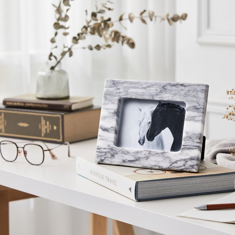 Canyon Image-Natural Marble Photo Frame - Picture Frames - Stone White