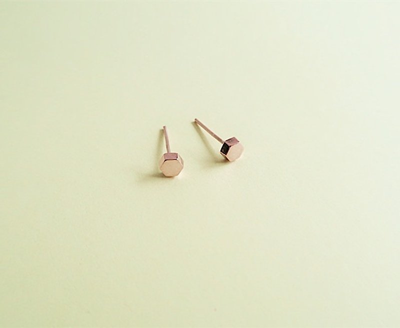 耳環 正方 六邊形 925純銀 - 耳環/耳夾 - 純銀 多色