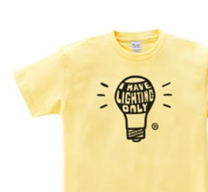電球〜I HAVE LIGHTING ONLY〜　150.160（WomanM.L）　Tシャツ【受注生産品】 - Tシャツ - コットン・麻 ホワイト