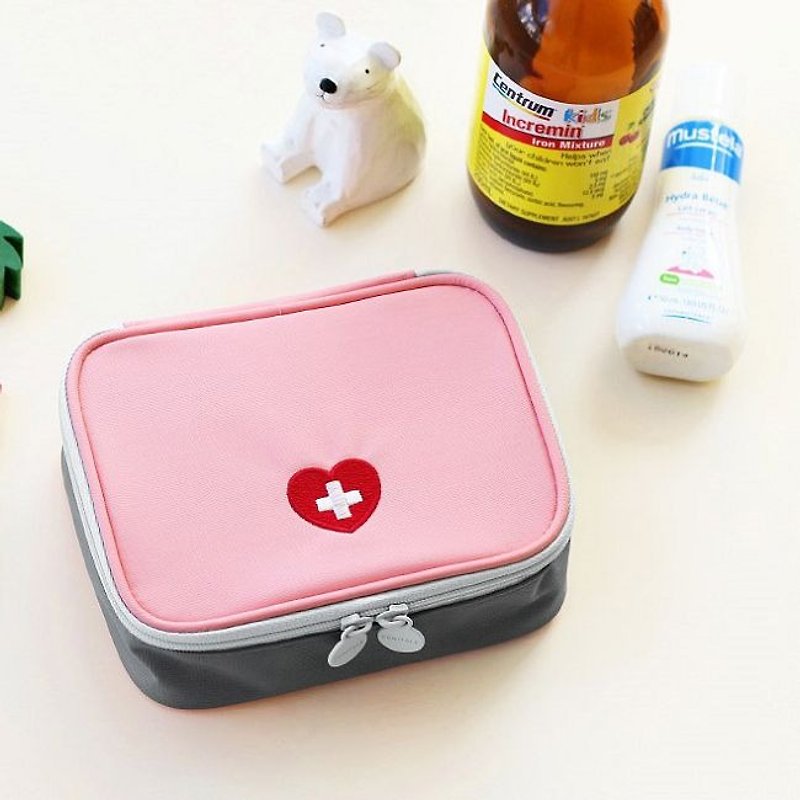 Dessin x Iconic- travel portable first-aid kit S- sweet powder, ICO85003 - Toiletry Bags & Pouches - Other Materials Pink