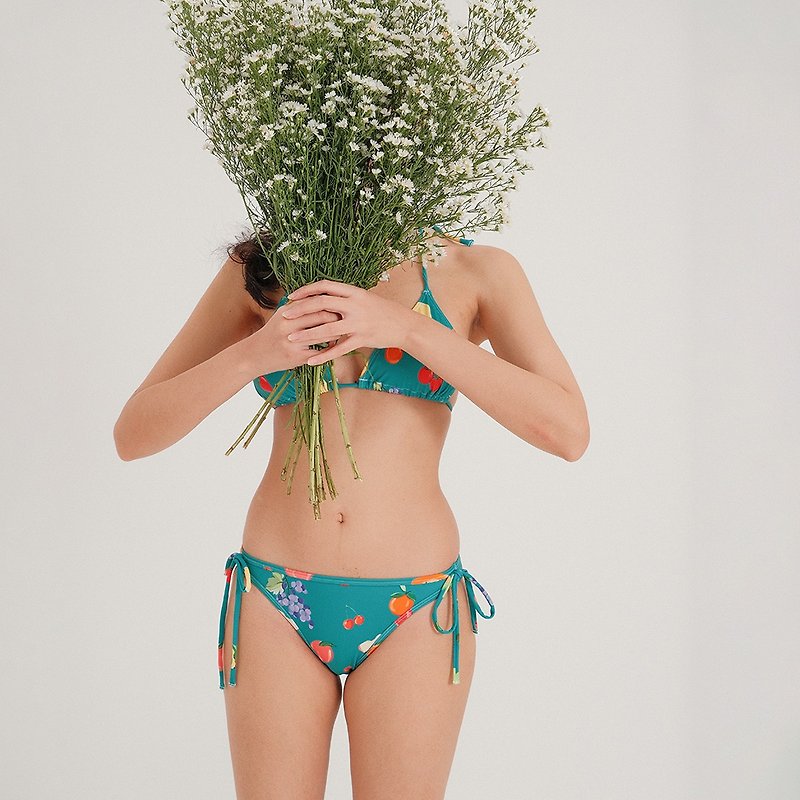 Fruity - Triangle Tie Bikini - Women's Swimwear - Nylon Multicolor