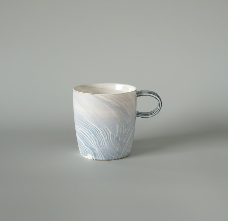 Layers of Misty Coffee Cup B - Cups - Pottery White