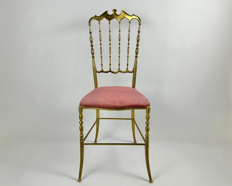 Antique Chair Classical Bronze Chiavari Side Chair Bedroom Chair France, 1920s - Chairs & Sofas - Other Metals Red